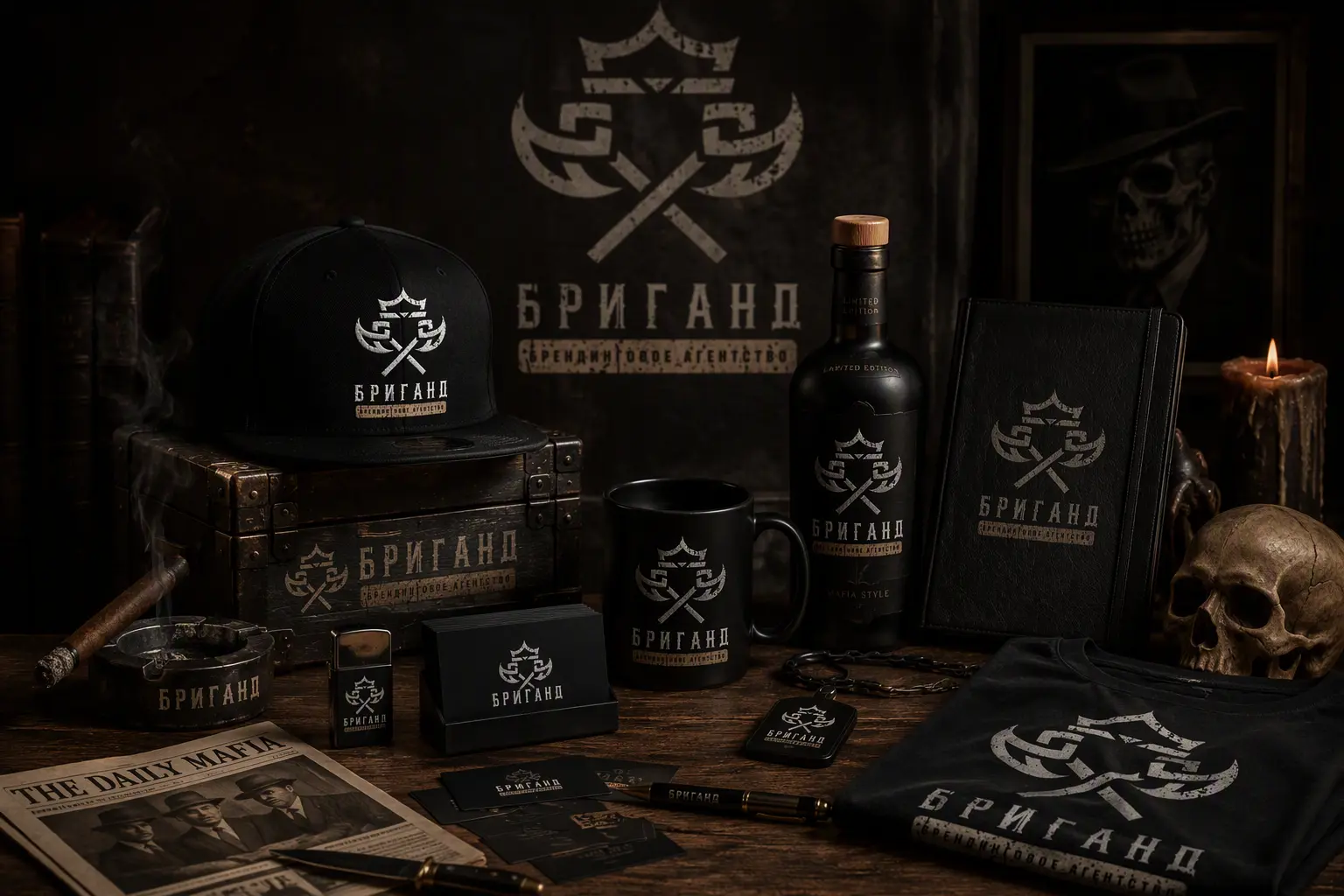 Корпоративная продукция в стиле мафии | Брендинговое Агентство | Бриганд
